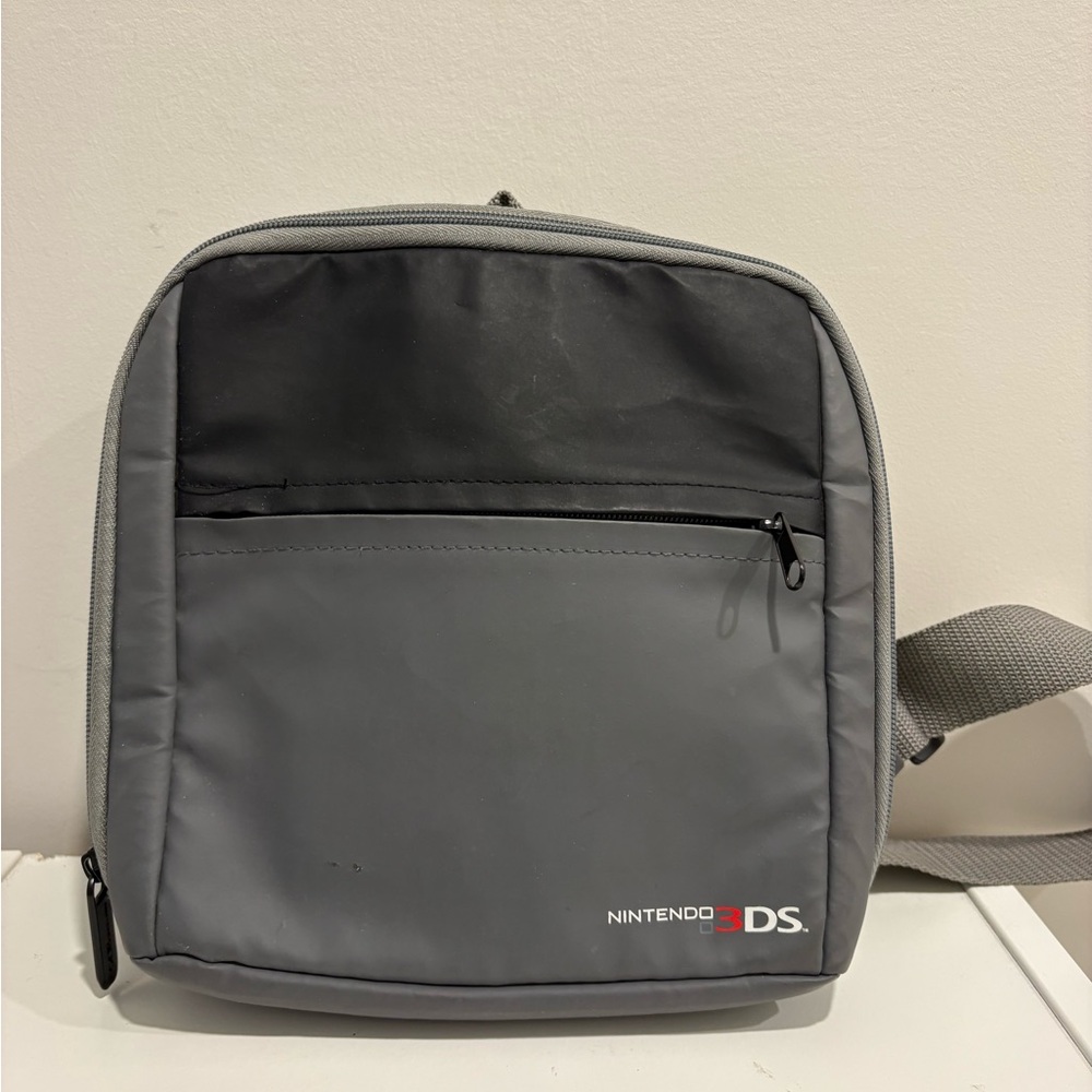 Nintendo 3DS Black and Gray Backpack sling shoulder bag